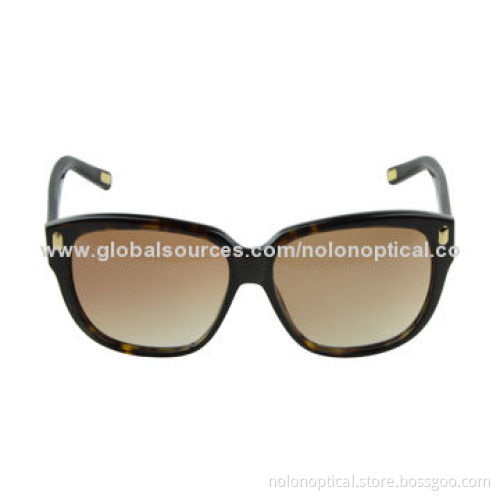 Acetate Unisex Sunglasses with Metal Trim, Customized Logos Accepted, OEM/ODM Welcomed